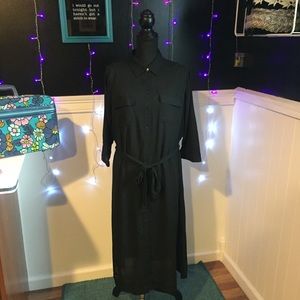 Torrid Black Midi Shirt Dress